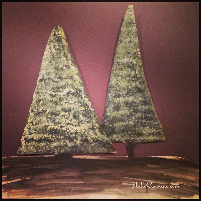 Tis the season #art #christmas #christmastree #paint #painting #paper #craft #design #kellycaroline #artist #ypsi #ypsilanti #michigan #season #pinetree #tree #snow #green #black