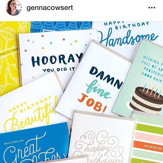 My friend and awesome designer @gennacowsert from Detroit Card Company is having a great grab bag sale 60% off her colorful cards! The sale ends tonight so head over to her page for more info . . #cards #color #minted #greetingcards #handmade #design #gifts #birthday #detroit #michigan #michiganartist #sale