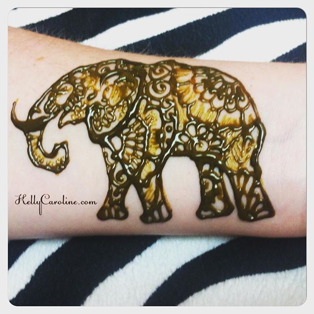 Cute elephant henna tattoo as a test for a permanent tattoo - private appointments available Monday-Saturday 2-5:30pm call 734-536-1705 or email kelly@kellycaroline.com #henna #hennas #hennaartist #kellycaroline #michigan #michiganartist #dearborn #dearbornheights #mehndi #mehndidesign #tattoo #tattoos #ink #organic #hennadesign #hennatattoo #hennatattoos #flower #flowers #yoga #yogi #mandala #art #artist #ypsi #ypsilanti #detroit #elephant #elephanttattoo