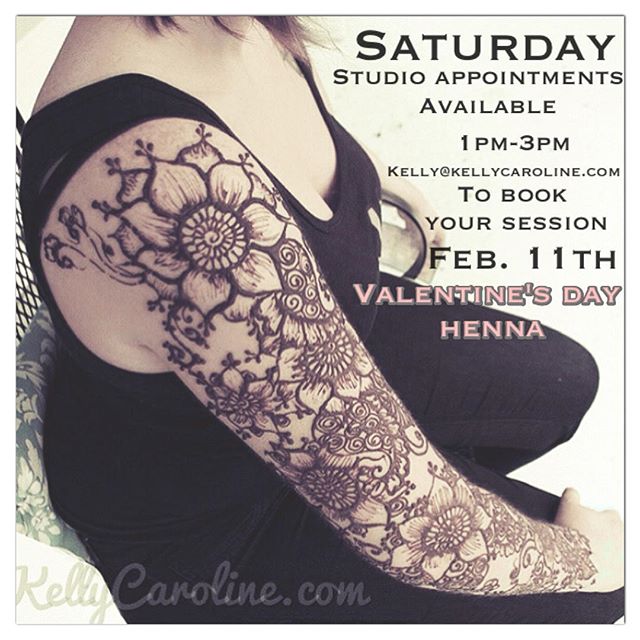 Book your VALENTINE'S DAY session today- only a few appointments remaining for this Saturday February 11th kelly@kellycaroline.com. . . #henna #hennatattoo #valentines #valentinesday #ypsilanti #ypsi #ypsireal #michigan #hennamichigan #howell #brighton #saline #kellycaroline #ferndale #wyandotte #plymouth #detroit #annarbor