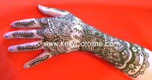 bridal henna hand design, kelly caroline
