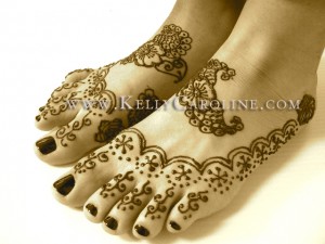 Natalia's henna foot design