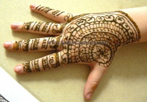 henna, hand, circle, pattern