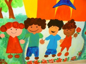 kids, mural, childrens center, detroit