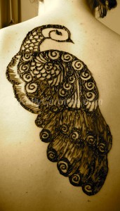 peacock henna tattoo