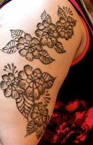 floral henna arm design, henna detroit michigan