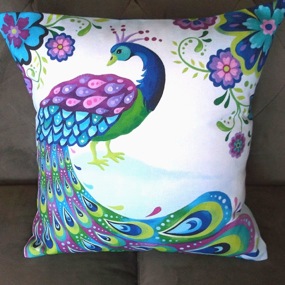 peacock pillow