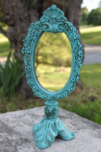 turquoise, hand mirror 