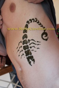 manly henna, henna tribal tattoo, scorpion henna tattoo