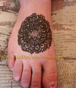 henna foot tattoo, mandala