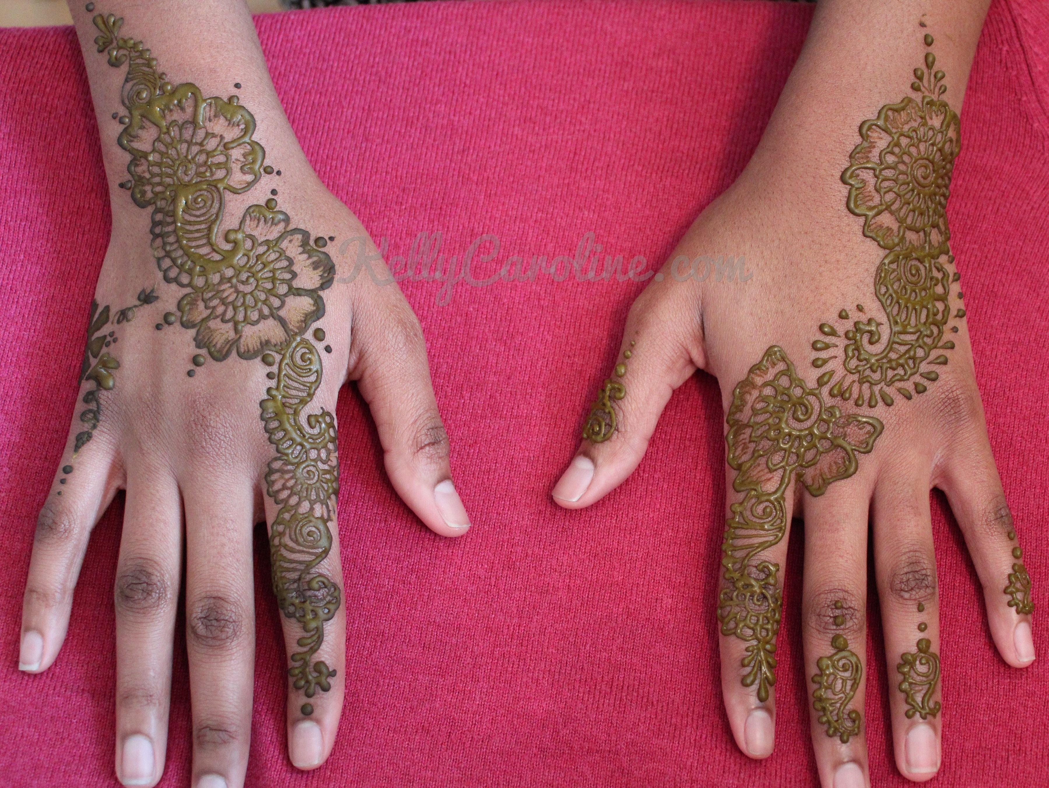 Henna tattoo on hands