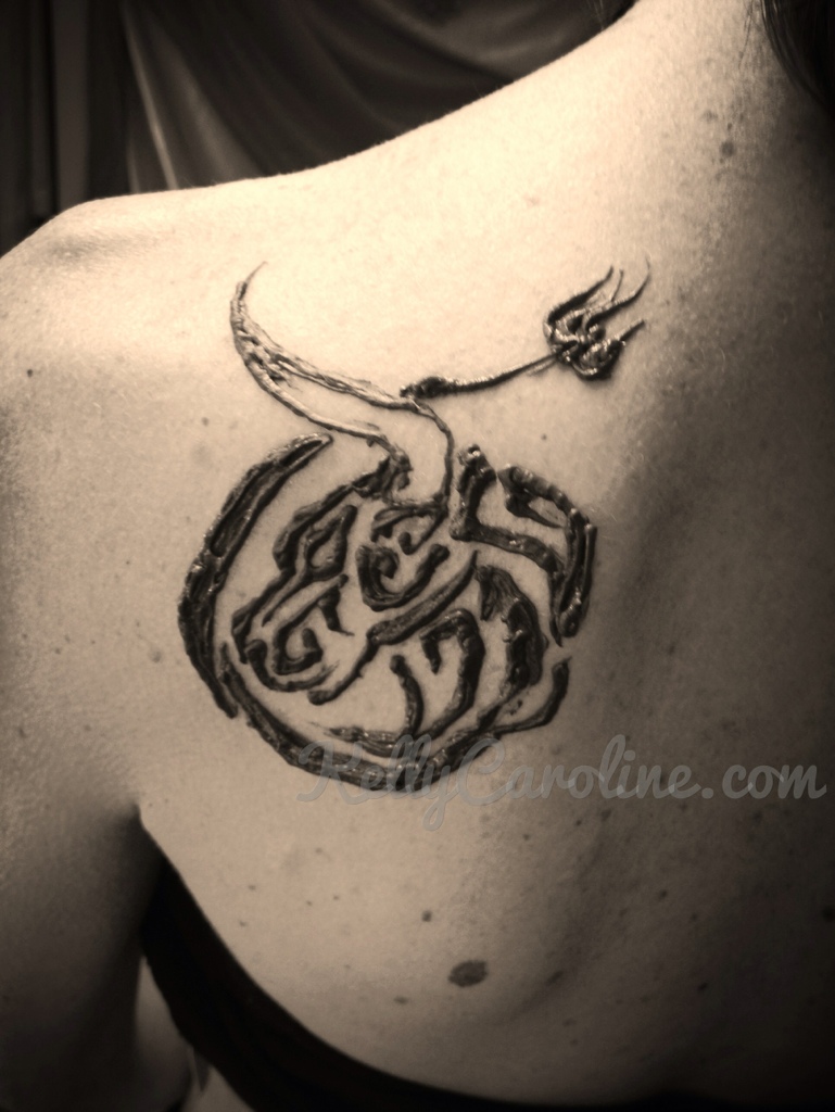 taurus henna tattoo, henna tattoo design, custom henna, shoulder henna design
