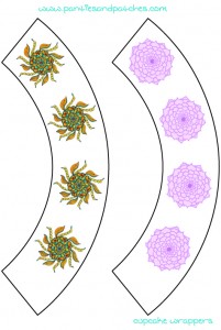 Printable Cupcake Wrappers & Template