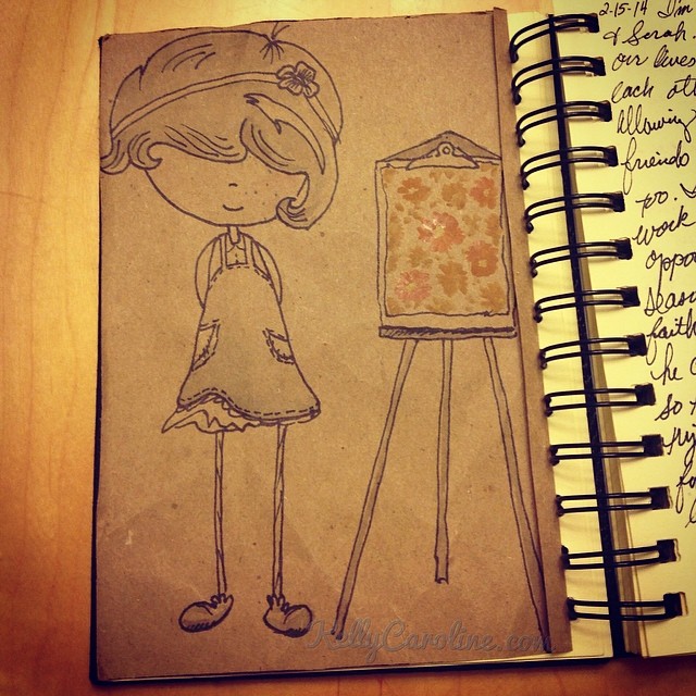 "Glad you like it" #watercolors #drawing #kellycaroline #ink #brown #paper  #paperbag #recycle #reuse #art #artist #flowers #painting #paints #ypsilanti #michigan