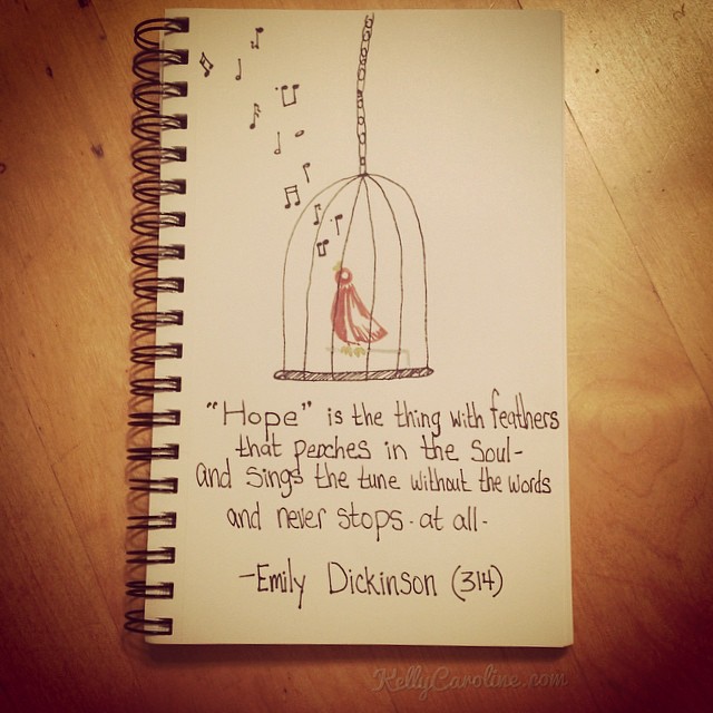 "Hope" is the thing with feathers-  poem (314) by Emily Dickinson . Today I needed to draw this. #poem #emilydickinson #poetry #feathers #bird #hope #faith #music #drawing #design #art #artist #kellycaroline