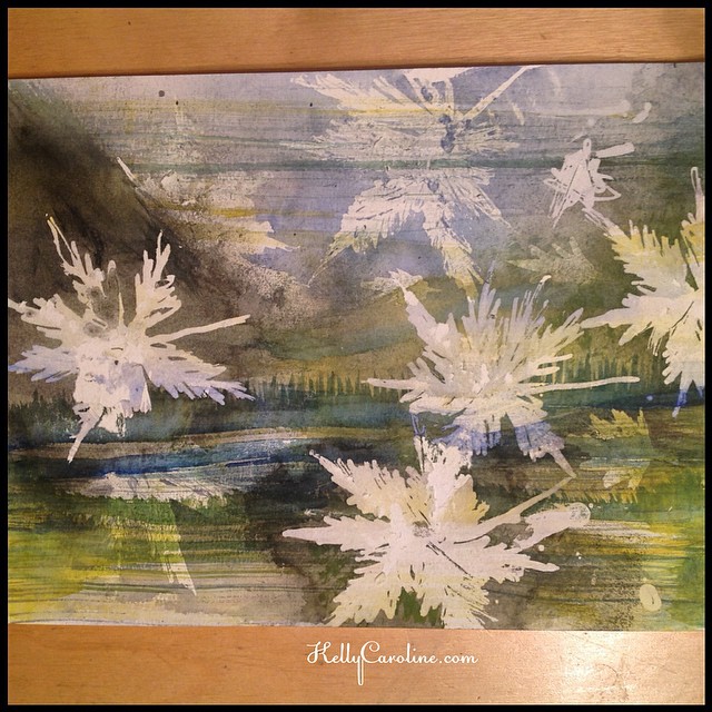 A mountain landscape #art #watercolors #watercolor #paint #painting #artist #kellycaroline #mountains #lake #leaves #autumn #fall #colors #green #blue #landscape #design #abstract #grass