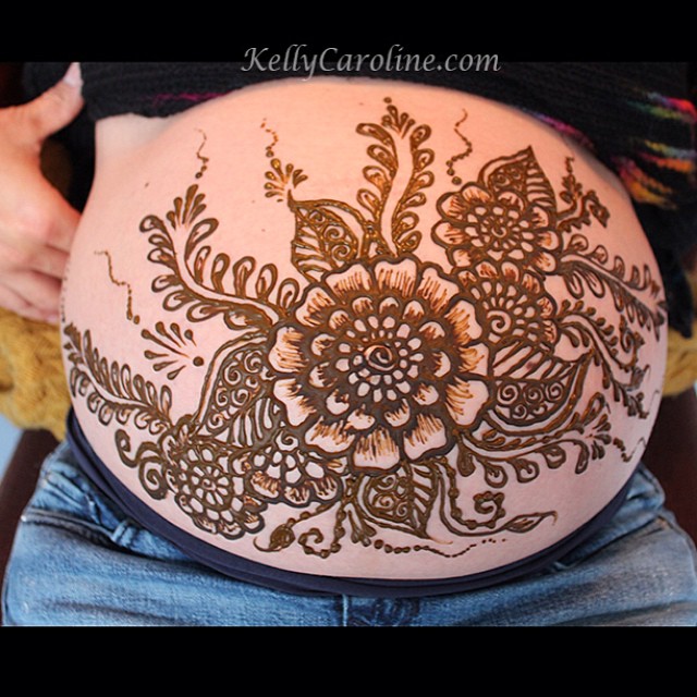 Baby Belly Henna Design