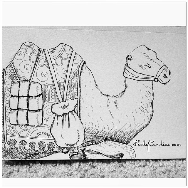 Camel sketch drawing in the sketchbook today #draw #drawing #kellycaroline #artist #artist #artwork #sketch #sketchbook #ypsi #ypsilanti #michigan #michiganart #camel #design #christmas #wethreekings #paper #pen #black #blackandwhite