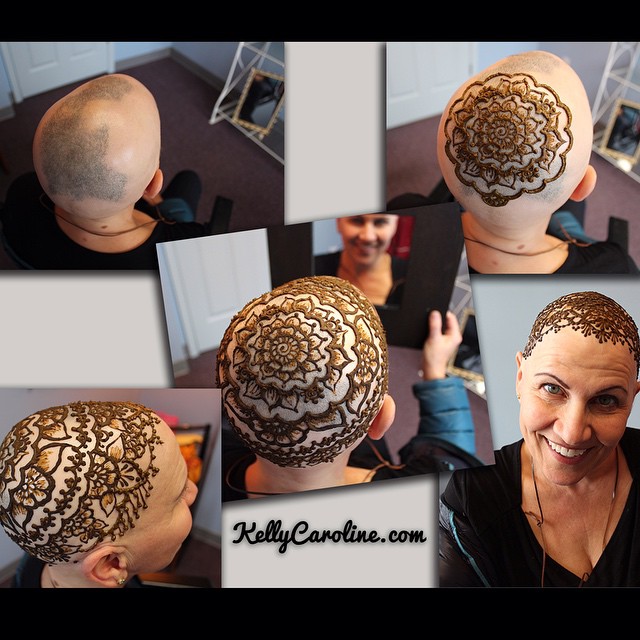 Lovely woman with an even lovelier spirit! One of my favorite henna clients. She has alopecia and wanted to do something special for herself. Henna crowns are a fabulous way to celebrate your beauty and your gift of life! #henna #mehndi #india #hennacrown #michigan #kellycaroline #hennaartist #art #artist #alopecia #design #mandala #flowers #michiganinstagrammers #joy #celebrate #life #ypsi #ypsilanti #annarbor #tattoo #tattoos #ink