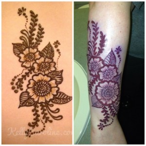 Michigan henna artist, Kelly Caroline, permanent tattoo, henna tattoo