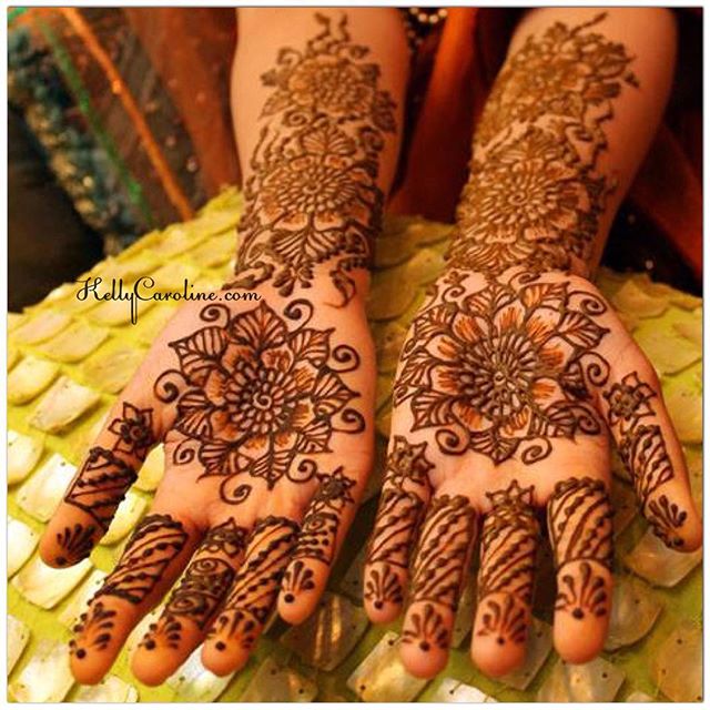 Bridal henna for a lovely Indian bride's mehndi party. She had a beautiful fusion wedding last month here in Michigan. #henna #hennas #mehndi #india #indianwedding #wedding #weddings #bride #bridal #michigan #kellycaroline #floral #flower #manicure #hennapro #hennalife #hennaartist #hennatattoos #tattoo #tattoos #organic #natural #colorful #color