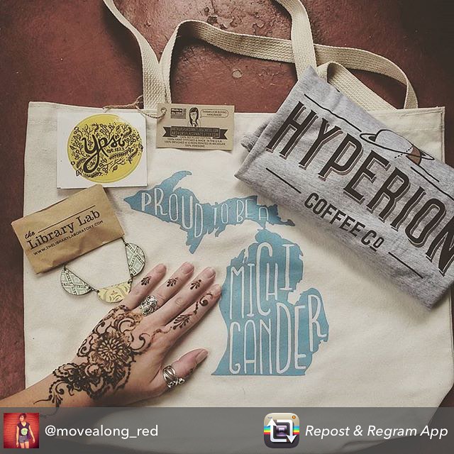 @movealong_red ‘s photo of her @diypsi swag from @sherrinicole , @hyperioncoffeeco & loving her henna design ️