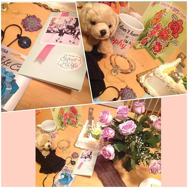 A small sampling of the gifts I received from my friends and family. I wanted to share this photo as a reminder to myself that I have so many incredibly thoughtful people in my life and I feel so blessed because of it. After you "grow up", gifts are not expected for birthdays that's why I am so  surprised that these people went out of their way to shower me with gifts voluntarily. In a world where time is short, people can be so busy running around with the day to day tasks, i greatly appreciate when people carve out time to spend with me. Thanks to EVERYONE who shares themselves and their time with me, however brief. That is a gift in and of itself️️