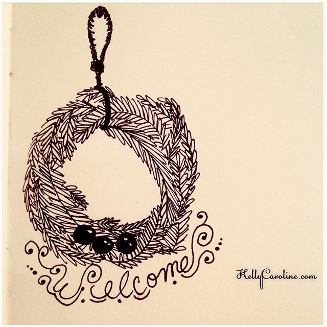 Wreath drawing for