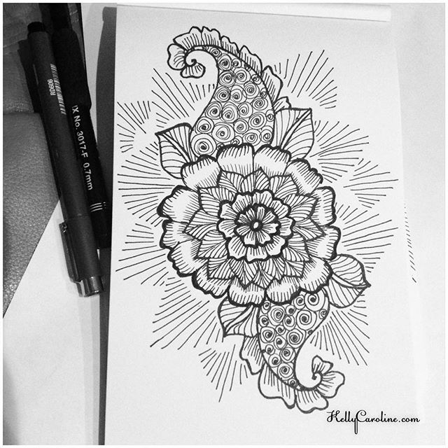A new henna tattoo sketch