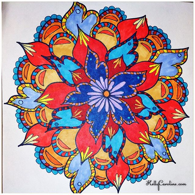 “Day 16” this I remember doing when I ran out of fine tipped black pens for a few days. One of my drawings from when I was on bedrest for 4 months in 2009 @mysticalmandalas