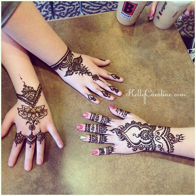 Henna today for @ruby.tho @bby.angelina_ & @ooawesomeoo Classy, hand henna designs in Canton
