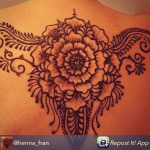Henna floral mandala for the back tattoo, henna designs for the back, new york henna