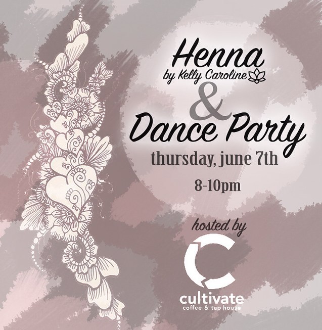 I am so excited to be doing henna at @cultivateypsi on June 7th  see you then! Come get henna and dance the night away! . . . #firstfridays #ffypsi #cultivate #cultivatecoffee #henna #hennas #hennaartist #kellycaroline #michigan #michiganartist #mehndi #mehndidesign #tattoo #tattoos #ink #organic #hennadesign #hennatattoo #hennatattoos #flower #flowers #yoga #yogi #mandala #ypsi #ypsilanti #detroit