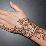 henna, hand, design