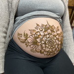 pregnancy henna design, prenatal henna